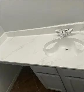 Professional sink reglazing with a clean smooth coating in Home