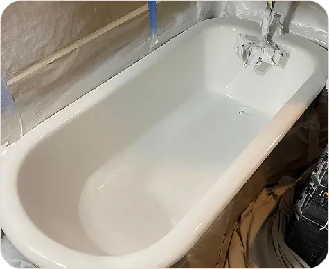 Bathtub resurfacing with durable high-quality coating
