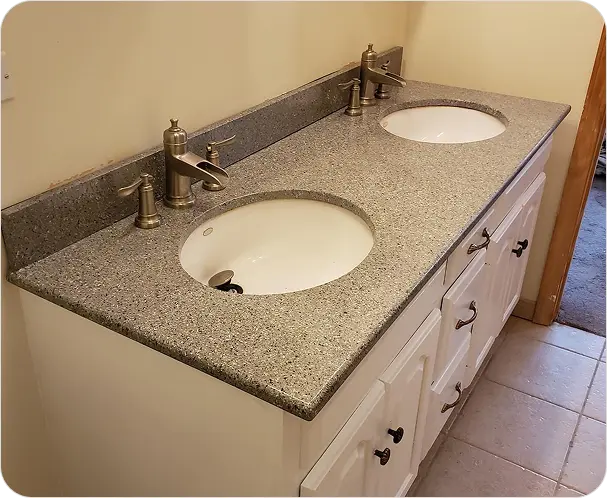 Refinished bathroom sink with high-quality professional coating