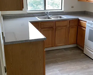 Premium kitchen cabinet painting with a modern smooth finish in Home