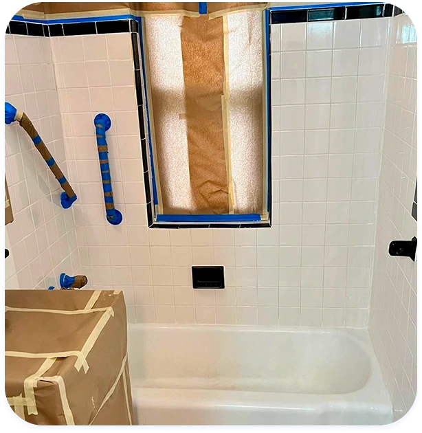 Professional tile refinishing with smooth polished surface